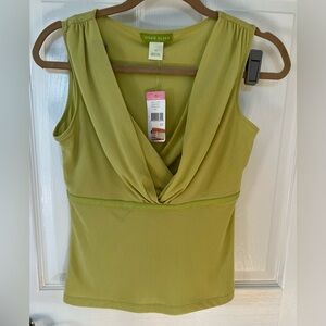 Sigrid Olsen Olive Sleeveless Blouse